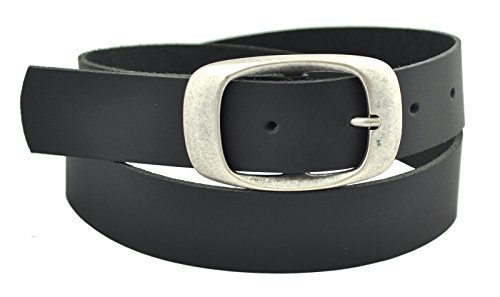 DayneQ Sie Bieten hier 1 St. Guertel 3,5cm Breit mit Altsilber Nickel Free Schnalle -SCHWARZ-115cm-Bundweit von DayneQ