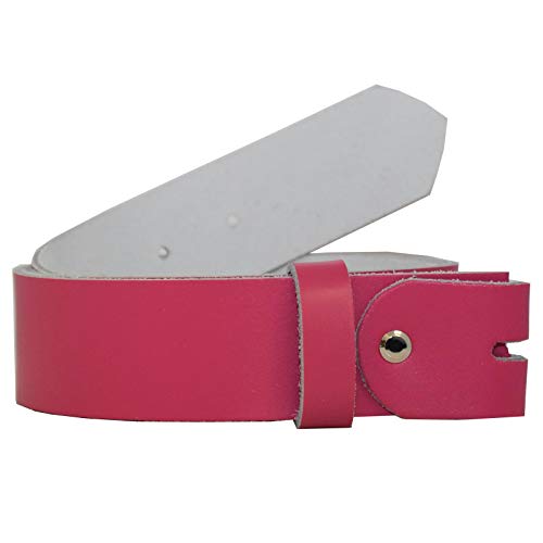 Dayneq 4cm-Wechselgürtel Gürtel Ohne Schnalle aus echtleder -Pink-Bundweit 100 von Dayneq