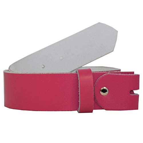 Dayneq 4cm-Wechselgürtel Gürtel Ohne Schnalle aus echtleder -Pink-Bundweit 90 von Dayneq