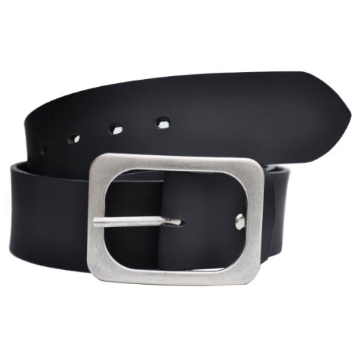 Dayneq 5cm Voll Leder Gürtel Farbe und Länge Wählbar ca. 4mm Dick (110cm, Schwarz) von DayneQ