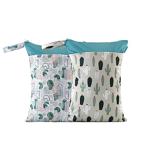 Daysskk 2 Stück Wetbag Kindergarten Windeltasche Wasserdicht Wickeltasche Baby Wasserdichter Beutel für Strand Schwimm Reisen 30 * 40CM von Daysskk