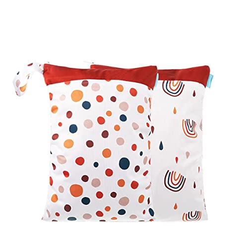 Daysskk 2 Stück Wetbag Kindergarten Windeltasche Wasserdicht Wickeltasche Baby Wasserdichter Beutel für Strand Schwimm Reisen 30 * 40CM von Daysskk