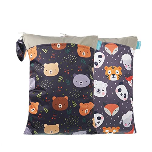 Daysskk 2 Stück Wetbag Kindergarten Windeltasche Wasserdicht Wickeltasche Baby Wasserdichter Beutel für Strand Schwimm Reisen 30 * 40CM von Daysskk