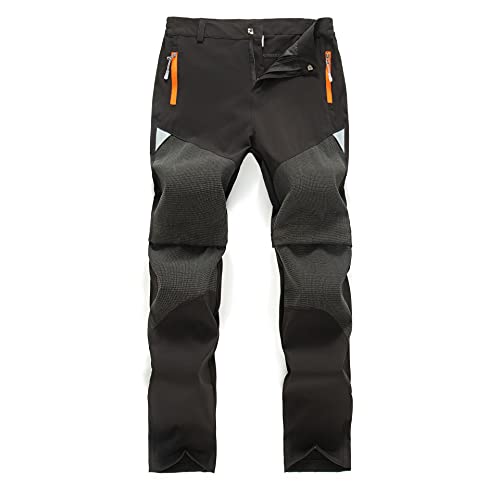 Daysskk Arbeitshose Kinder Jungen Wasserdicht Softshellhose Kinder Sommer Wanderhose Zip Off Outdoorhose Jungen Atmungsaktiv Trekkinghose Jungen Kurz Freizeithose Schnelltrocknend Schwarz 170 von Daysskk