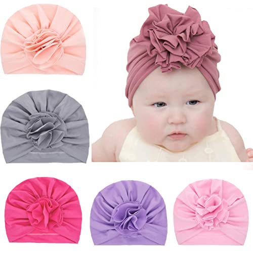 Daysskk Baby Mütze Mädchen 0-12 Monate Neugeborene Turban Mütze Sommer Babymütze Stirnband Mädchen Babygeschenke Zur Geburt Mädchen von Daysskk