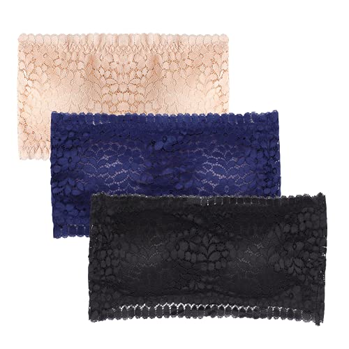 Daysskk Bandeau Tube Top Damen Bandeau Bra Trägerloser Bustier Damen Ohne Träger Aus Spitze Bandeau BH Bustier Damen Ohne Träger von Daysskk