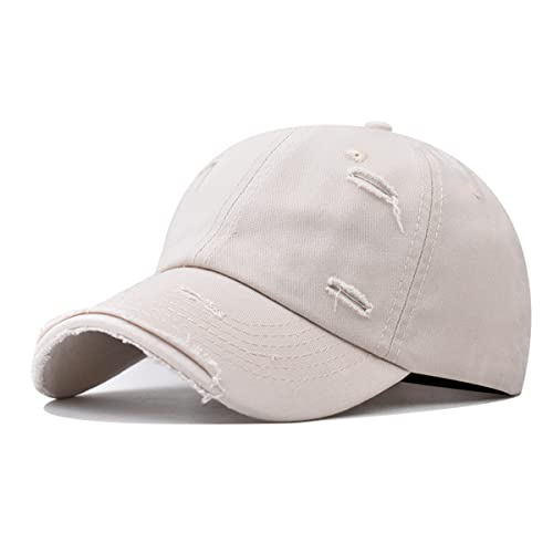 Daysskk Baseball Kappe Beige Damen Herren Baseball Cap Vintage Basecap Damen Sommer Hut Damen Sommer Verstellbar Sommermütze Herren von Daysskk