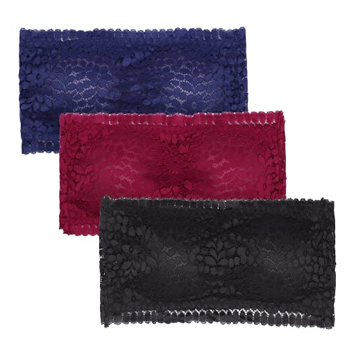 Daysskk Bustier Damen Ohne Träger Bandeau Tops Aus Spitze BH Ohne Träger Damen Bandeau Bra Trägerloser Bandeau Tube Top Damen von Daysskk