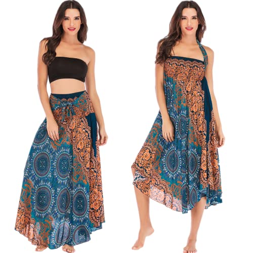 Daysskk Hippie Kleidung Damen Sommerrock Damen Lang Strandrock Damen Bohemian Wickelrock Damen Strand Maxirock Damen Boho Strandkleid Damen Kurz von Daysskk