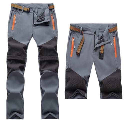 Daysskk Hose Sommer Jungen Kinder Zip Off Trekkinghose Kinder Zip Off Wanderhose Jungen Sommer Wasserdicht Freizeithose Jungen Schnelltrocknend Grau 150 von Daysskk