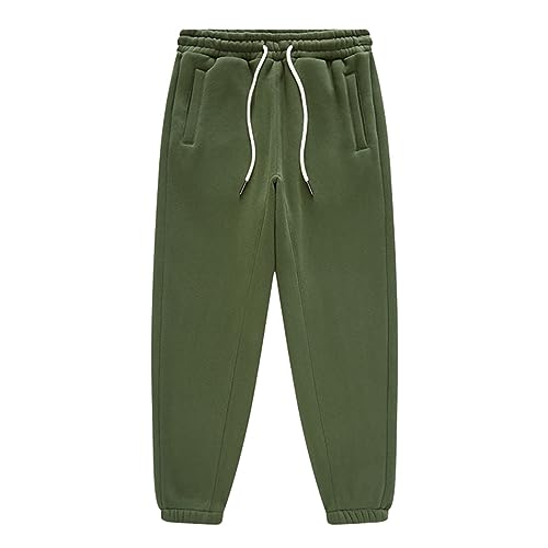 Daysskk Jogginghose Jungen Armeegrün Trainingshose Gefütterte Jungen mit Taschen Sporthose Freizeithose Kinder Jungen Winterhose Jungen 160 von Daysskk