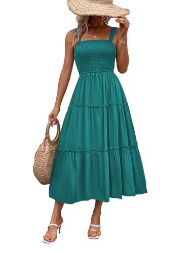 Daysskk Kleider Damen Sommer Lang Maxikleid Strand Boho Kleid Freizeitkleid Damen Ärmellos Sommerkleid A Linie Grüner See XL Daysskk Kleider Damen Sommer Lang Maxikleid Strand Boho Kleid Freizeitkleid Damen Ärmellos Sommerkleid A Linie Grüner See XL von Daysskk
