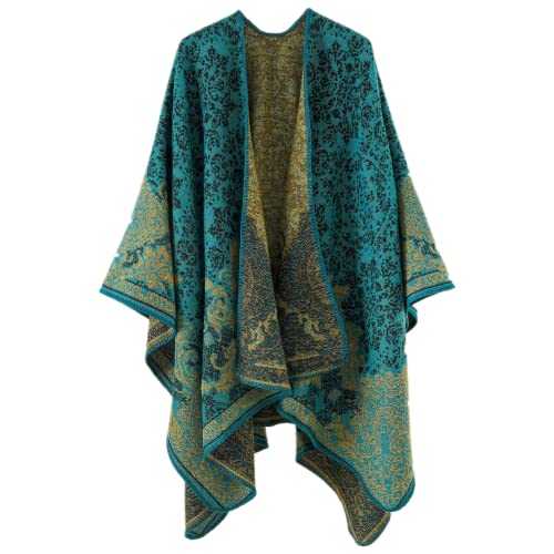 Daysskk Poncho Damen Warm Strick Ponchos & Capes Winter Schal Open Front Cardigan Coat 160 * 130CM von Daysskk