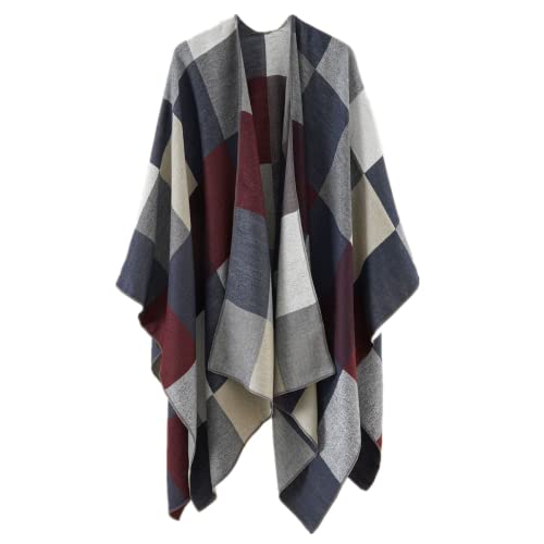 Daysskk Poncho Damen Warm Strick Ponchos & Capes Winter Schal Open Front Cardigan Coat 160 * 130CM von Daysskk
