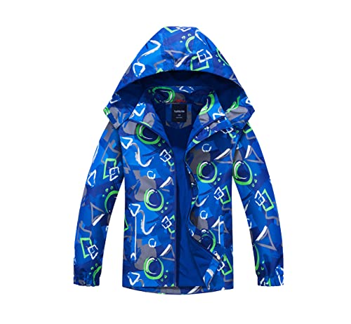 Daysskk Regenjacke Jungen Gefüttert Softshelljacke Kinder Jungen Wasserdicht Übergangsjacke Jungen Fleece Gefüttert Regenkleidung Kinder Jungen Arbeitsjacke Kinder 130 von Daysskk