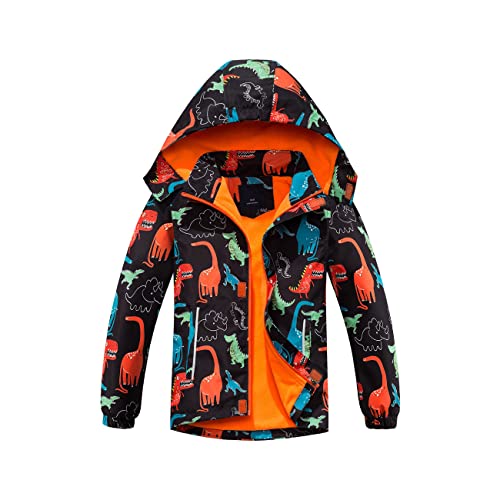 Daysskk Regenjacke Jungen Gefüttert Softshelljacke Kinder Jungen Wasserdicht Übergangsjacke Jungen Fleece Gefüttert Regenkleidung Kinder Jungen Arbeitsjacke Kinder 130 von Daysskk