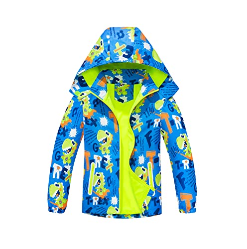 Daysskk Regenjacke Jungen Gefüttert Softshelljacke Kinder Jungen Wasserdicht Übergangsjacke Jungen Fleece Gefüttert Regenkleidung Kinder Jungen Arbeitsjacke Kinder 130 von Daysskk