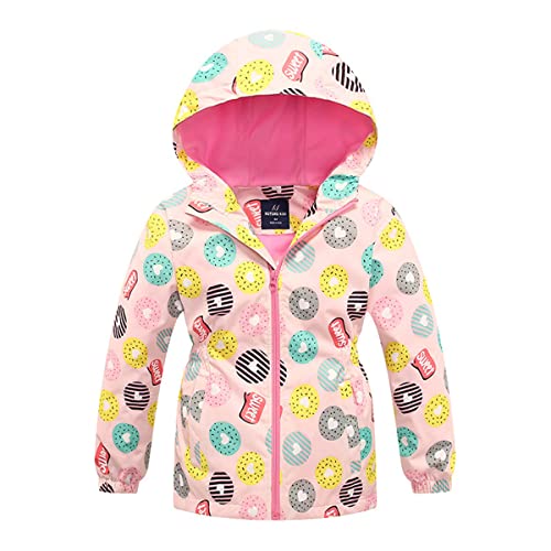 Daysskk Regenjacke Kinder Mädchen 110-116 Regenjacke Madchen Gefüttert Softshelljacke Madchen Wasserdicht Übergangsjacke Madchen Fleece Gefütterte Wanderjacke Outdoorjacke Winter Madchen Rosa von Daysskk