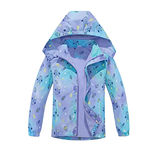 Daysskk Regenjacke Kinder Mädchen 110-116 Regenjacke Madchen Gefüttert Softshelljacke Madchen Wasserdicht Übergangsjacke Madchen Fleece Gefütterte Wanderjacke Outdoorjacke Winter Madchen von Daysskk