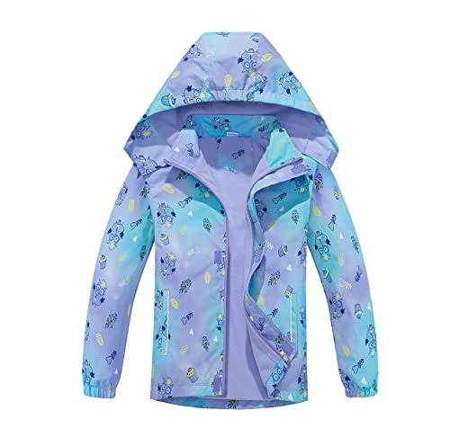 Daysskk Regenjacke Mädchen Gefüttert 134-140 Softshelljacke Kinder Wasserdicht Winter Übergangsjacke Wanderjacke Outdoorjacke Winddicht von Daysskk