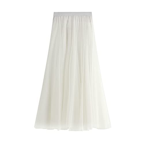 Daysskk Tüllrock Weiß Damen Maxirock Lang Sommer A Linie Trachtenrock 84cm Daysskk Tüllrock Weiß Damen Maxirock Lang Sommer A Linie Trachtenrock 84cm von Daysskk