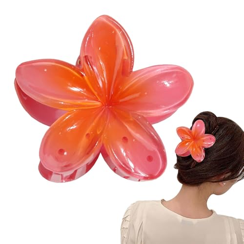 Blumen Haarspangen, Farbige Blumen-Haarklammern, Große Hawaiianische Blumenklammer, Egg Flower Hair Claw Clips, Acryl Haarklammern Haar- Accessoires Für Mädchen Frauen von Dayysiuy
