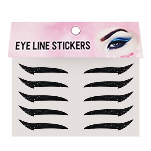 Dayysiuy Augen Make Up Pflaster | Selbstklebende Permanent Make-up Patches - Tragbarer Lidschatten Aufkleber Für Reise Und Bühne 10 Stück Wasserfester Eyeliner Streifen von Dayysiuy