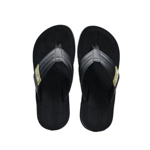 Dazengzeng Duschschuhe, Herren Sommer Flip-Flops - Leichte Freizeitsandalen for Strand & Outdoor(Black,45 EU) von Dazengzeng
