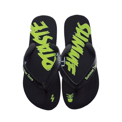 Dazengzeng Duschschuhe, Herren Sommer Flip Flops – Leichte Strandpantoffeln for Outdoor & Zuhause(Black,39 EU) von Dazengzeng
