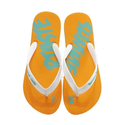 Dazengzeng Duschschuhe, Herren Sommer Flip Flops – Leichte Strandpantoffeln for Outdoor & Zuhause(Yellow,43 EU) von Dazengzeng