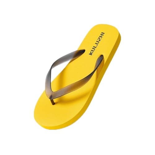 Dazengzeng Duschschuhe, Herren Strand Flip Flops - Sommersandalen mit weicher Sohle und bequemem(Yellow,40 EU) von Dazengzeng