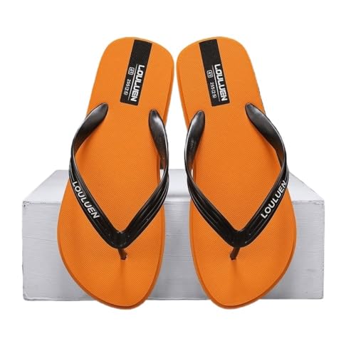 Dazengzeng Duschschuhe, Kühlende Sommer-Hausschuhe for Herren – Atmungsaktive Outdoor-Slides aus Gummi(Yellow,43 EU) von Dazengzeng