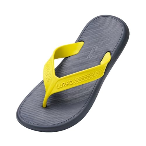 Dazengzeng Duschschuhe, Sommer-Flip-Flops for Herren – Rutschfeste Strandsandalen for Meer und Pool(Gray,39 EU) von Dazengzeng