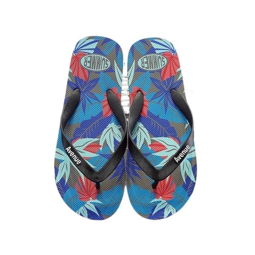 Dazengzeng Duschschuhe, Sommer-Flip-Flops for Herren – Strandsandalen mit weicher Sohle, leichte und bequeme Freizeit-Hausschuhe for den Außenbereich(Blue,42 EU) von Dazengzeng