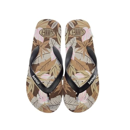 Dazengzeng Duschschuhe, Sommer-Flip-Flops for Herren – Strandsandalen mit weicher Sohle, leichte und bequeme Freizeit-Hausschuhe for den Außenbereich(Brown,41 EU) von Dazengzeng