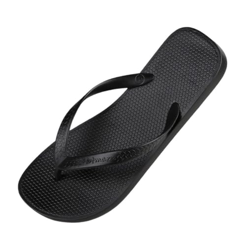 Dazengzeng Duschschuhe, Sommer-Flip-Flops for Herren – leichte PVC-Sandalen for lässigen Komfort(Black,46 EU) von Dazengzeng