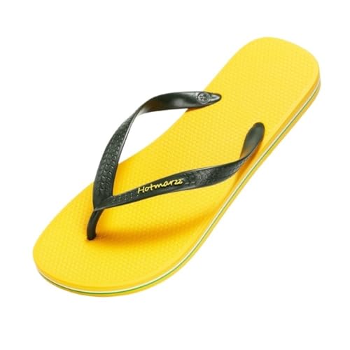 Dazengzeng Duschschuhe, Sommer-Flip-Flops for Herren – leichte PVC-Sandalen for lässigen Komfort(Yellow,42 EU) von Dazengzeng