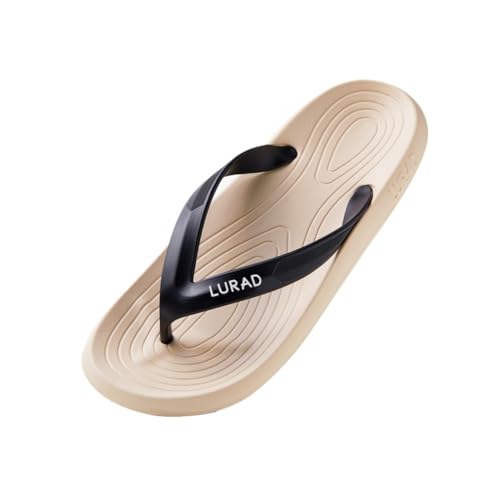 Dazengzeng Duschschuhe, Sommer-Flip-Flops for Paare – Strandsandalen for Anklipsen for Männer und Frauen for Outdoor und Urlaub(Beige,39 EU) von Dazengzeng