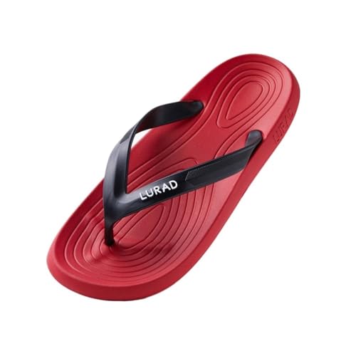 Dazengzeng Duschschuhe, Sommer-Flip-Flops for Paare – Strandsandalen for Anklipsen for Männer und Frauen for Outdoor und Urlaub(Red,39 EU) von Dazengzeng