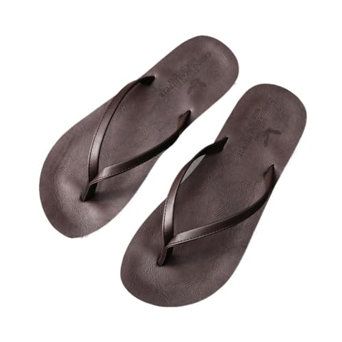 Dazengzeng Duschschuhe, Unisex Sommer Flip Flops - Leichte Strandsandalen for Damen und Herren(Darkbrown,42 EU) von Dazengzeng