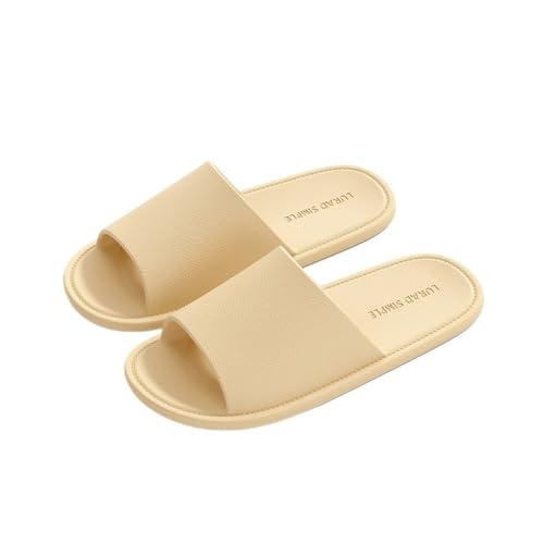 Dazengzeng Hausschuhe Damen-Sandalen-Hausschuhe for den Sommer – leichte for das Badezimmer(Yellow,3EU) von Dazengzeng