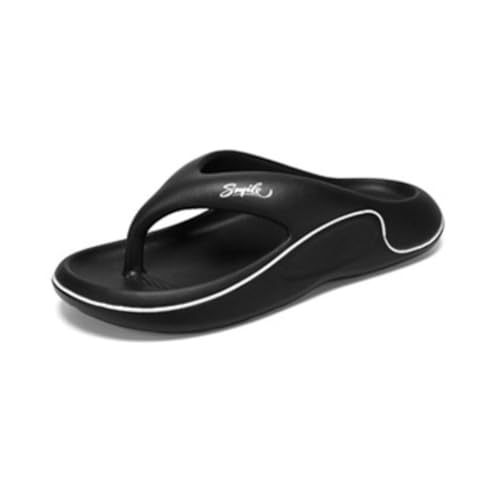 Dazengzeng Hausschuhe Herren-Strand-Flip-Flops – Sommer-Freizeitsandalen for Outdoor und Strand(Black,38 EU) von Dazengzeng