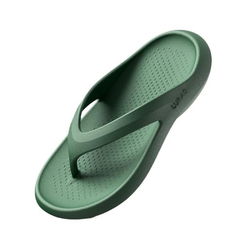 Dazengzeng Hausschuhe Sommer-Flip-Flops for Herren – Slide-Sandalen mit dicker Sohle for mehr Komfort(Green,40 EU) von Dazengzeng