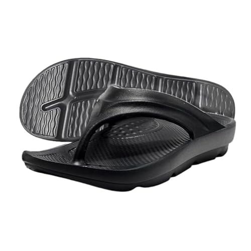 Duschschuhe, Bequeme Unisex-Sandalen for den Sommer drinnen und draußen(Black,45 EU) von Dazengzeng