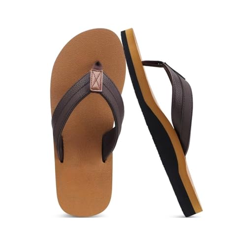 Duschschuhe, Flip-Flops for Herren – Gepolsterte Sandalen mit Clip-Zehen-Sohle, Komfort for drinnen und draußen(44 EU) von Dazengzeng