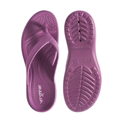 Duschschuhe, Leichte EVA-Flip-Flops for Damen – for zu Hause und draußen(Purple,37 EU) von Dazengzeng