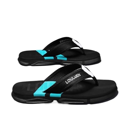Duschschuhe, Sommer-Flip-Flops for Herren – Bequeme Gummi-Hausschuhe for die Freizeit und den Außenbereich(Blackgreen,40 EU) von Dazengzeng