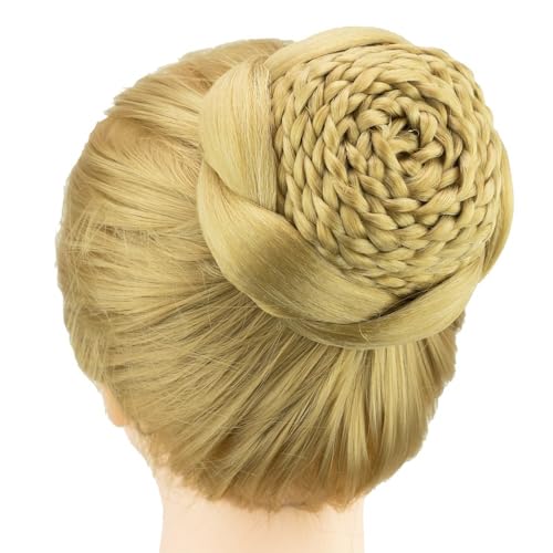 Haarknoten, Geflochtener Kunsthaarknoten for Frauen – Hochsteckfrisur for Hochzeit und Tanz(Ash Blonde) von Dazengzeng