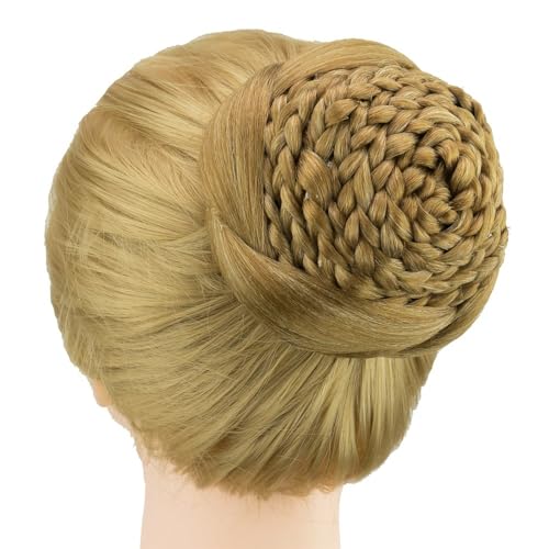 Haarknoten, Geflochtener Kunsthaarknoten for Frauen – Hochsteckfrisur for Hochzeit und Tanz(Mix Copper) von Dazengzeng
