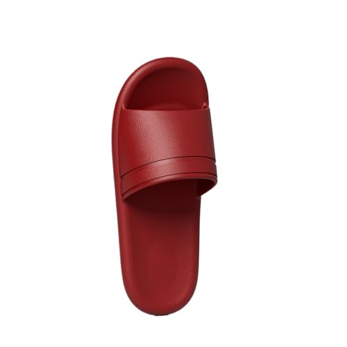 Hausschuhe Damen-Sandalen aus EVA for den Sommer – Badezimmer-Reisesandalen for den Innenbereich(Red,3EU) von Dazengzeng